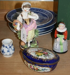 A Lladro porcelain figure group of a Pierrot dancing with a ballerina, blue  printed factory mark to