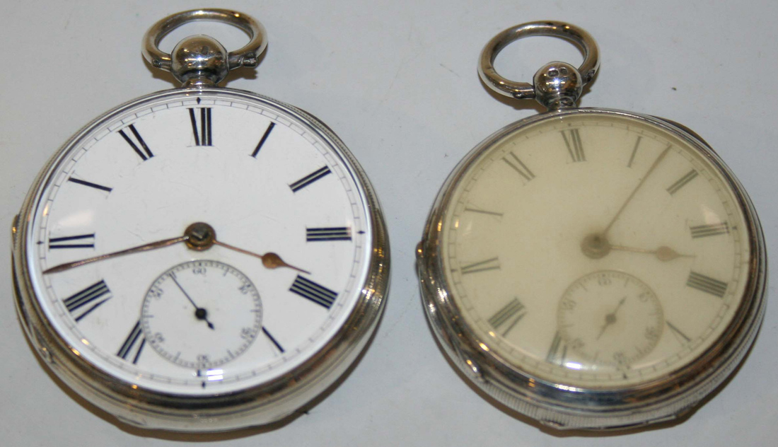 A Victorian silver key wind open-faced gentleman's pocket watch, the ...