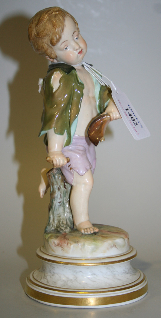 A Meissen porcelain figure of Cupid in disguise, late 19th/early 20th ...
