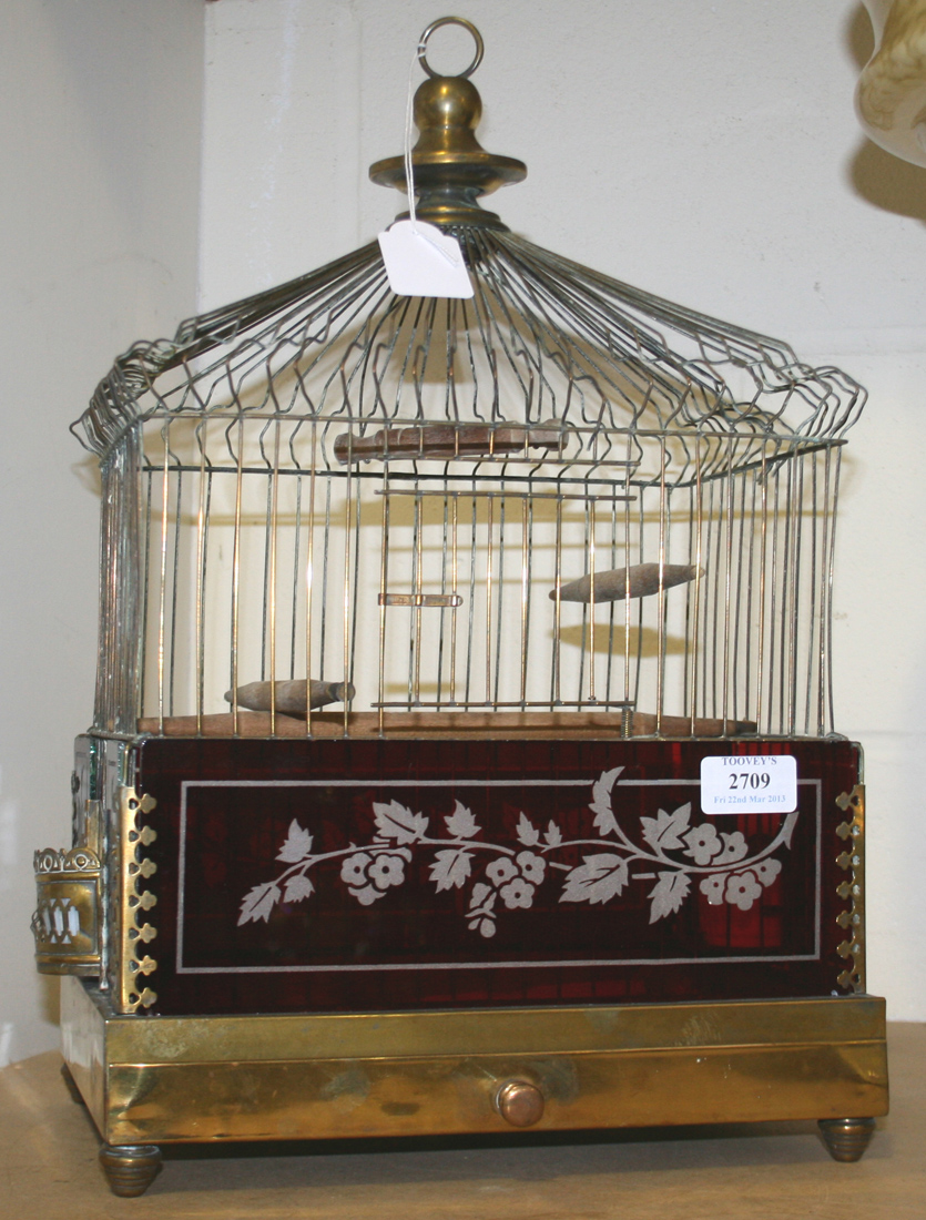 Edwardian Brass Birdcage.