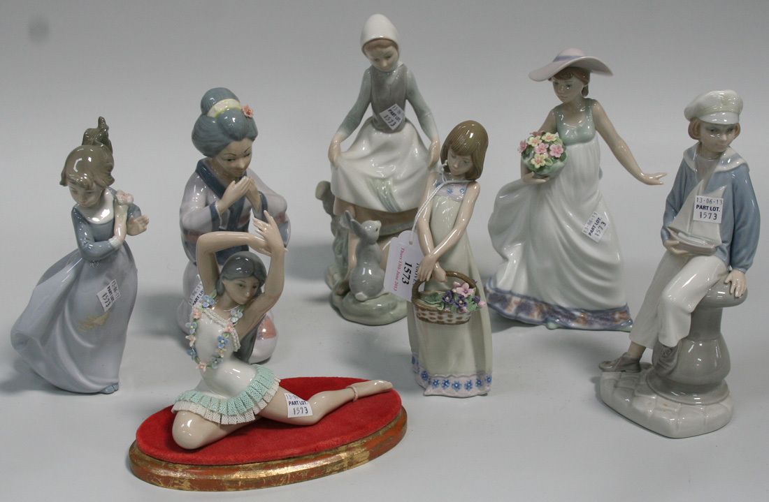 A Lladro porcelain figure Floral Treasures, model No. 5605, a