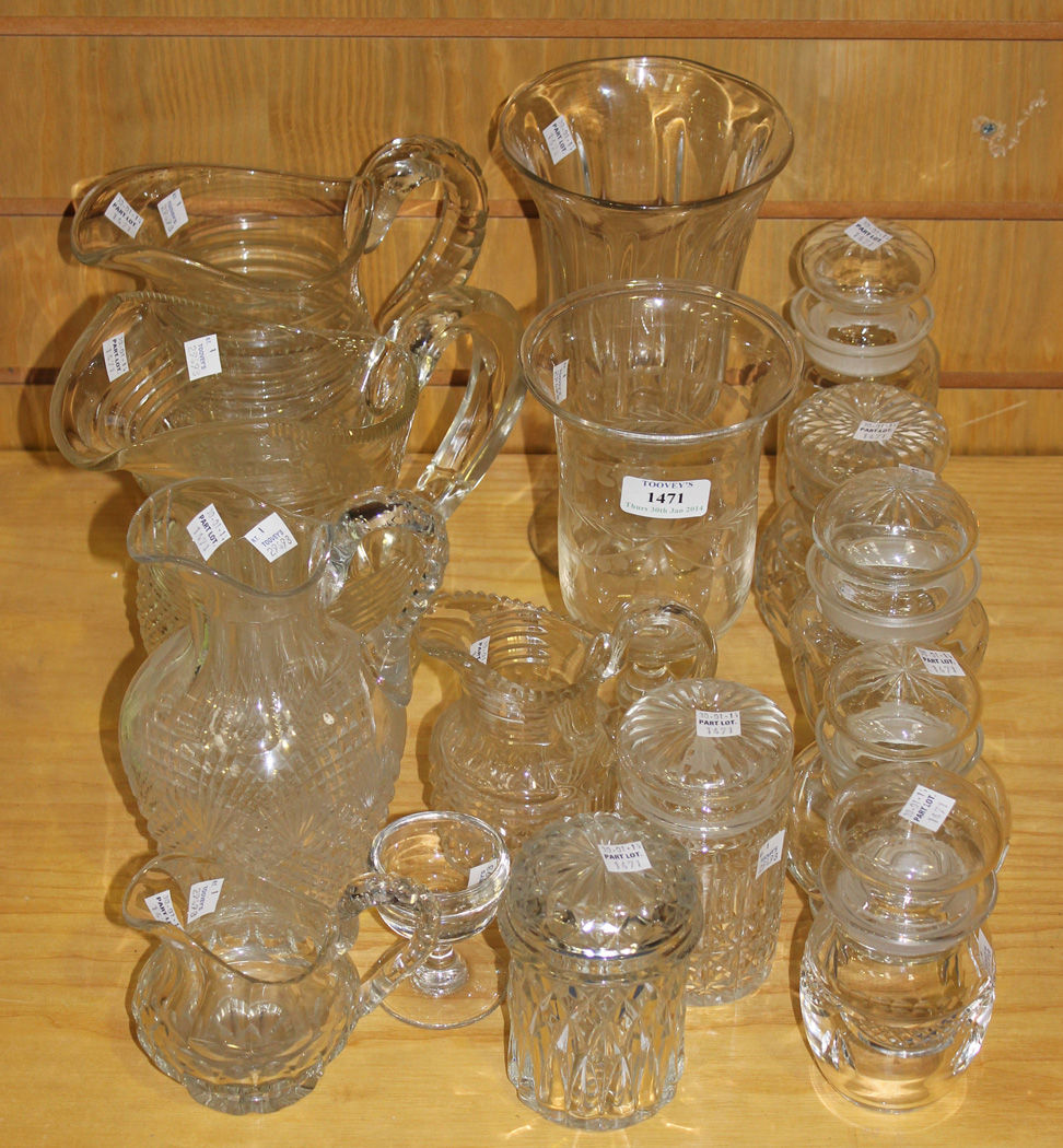 A Collection Of Glassware 19th Century And Later Including Two Celery   1471 