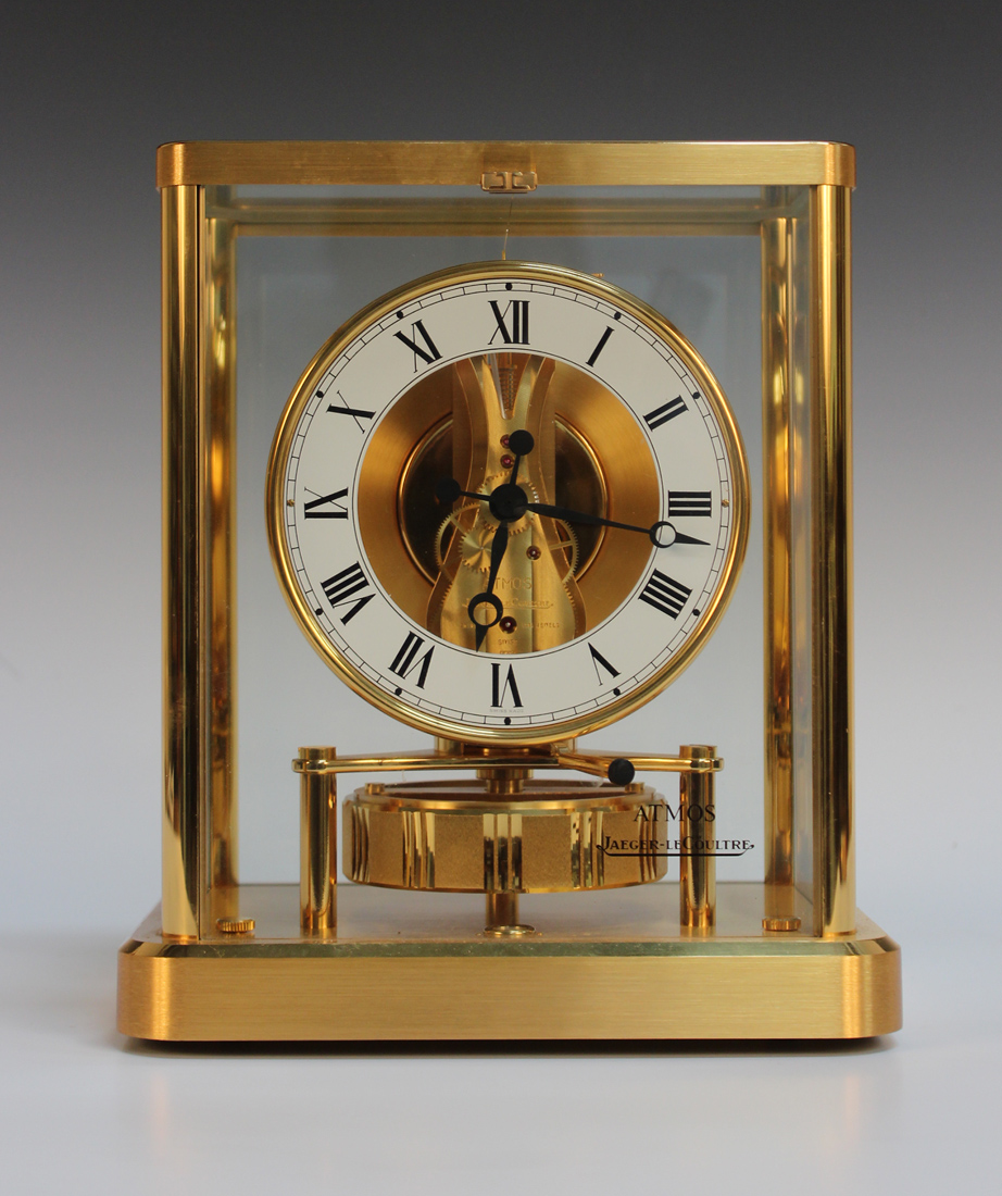 A Jaeger-LeCoultre Atmos mantel timepiece, with perpetual gilt brass ...
