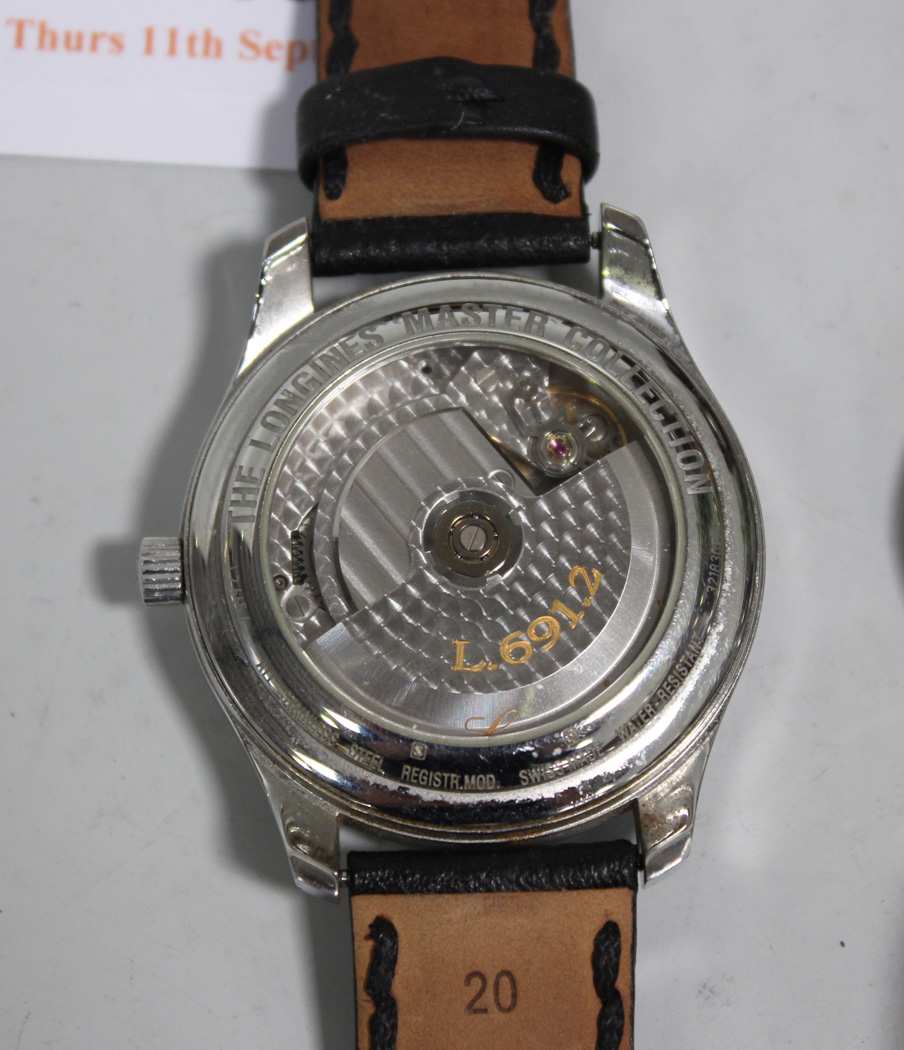 A Longines Automatic steel cased gentleman s wristwatch the