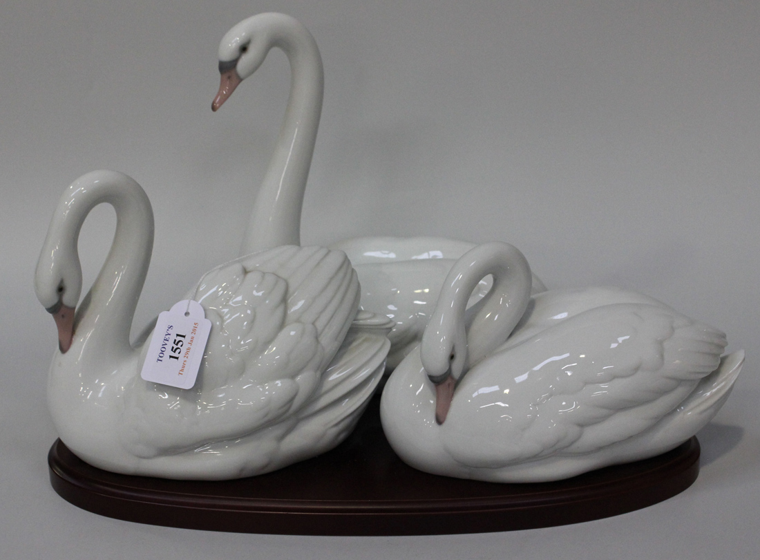 A Lladro porcelain figure group of Elegant Trio, model No. 6591