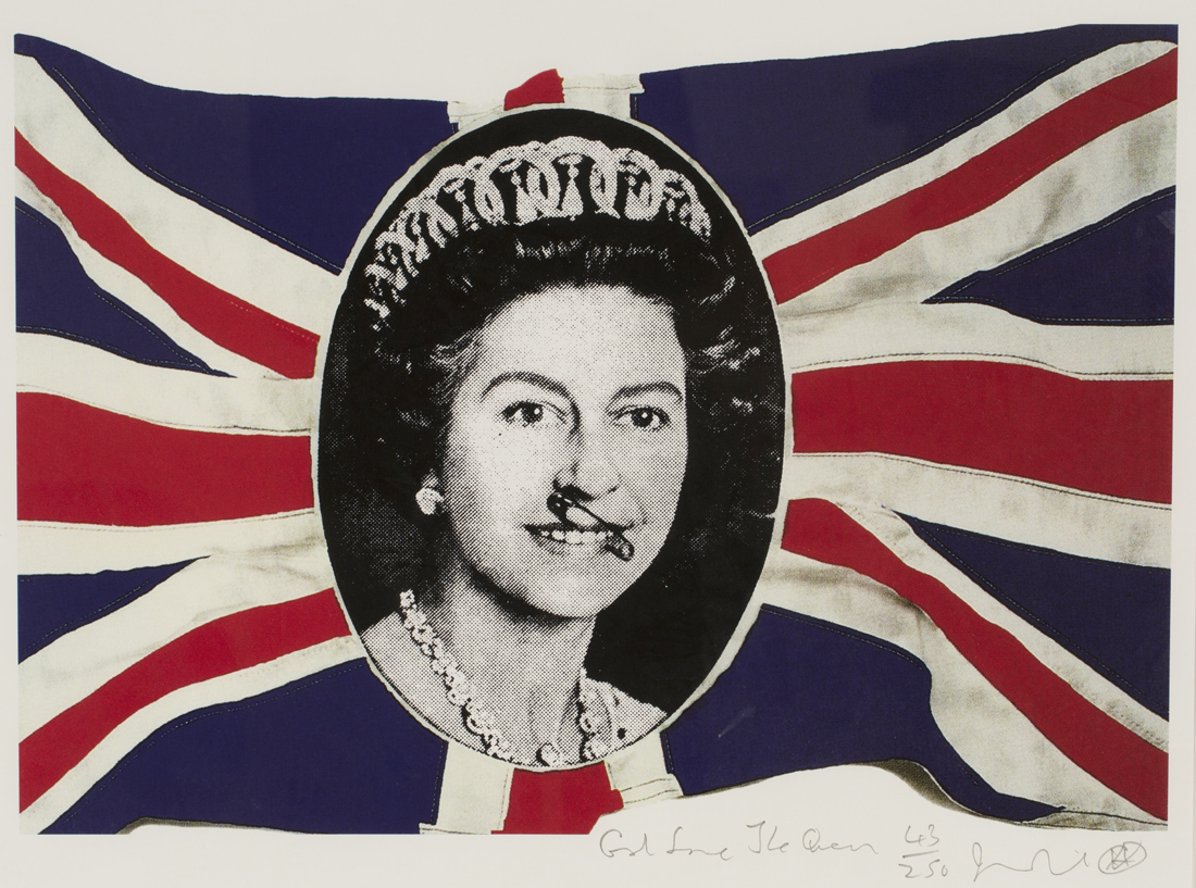 Jamie Reid - 'God Save the Queen', offset lithograph, signed, titled ...