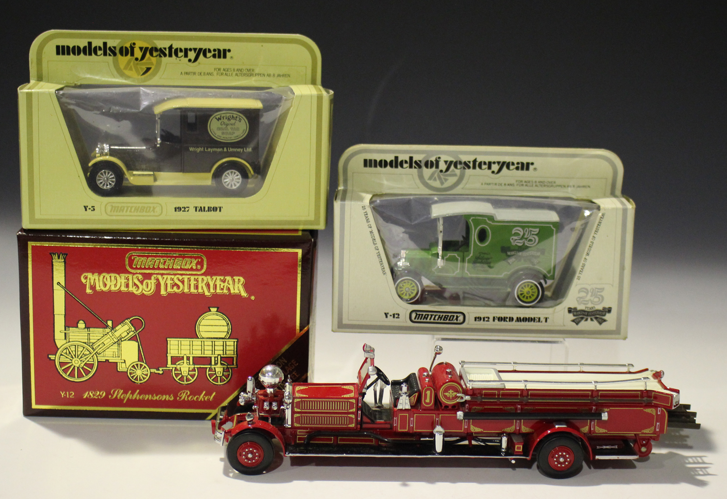 A small collection of Matchbox Models of Yesteryear, including a