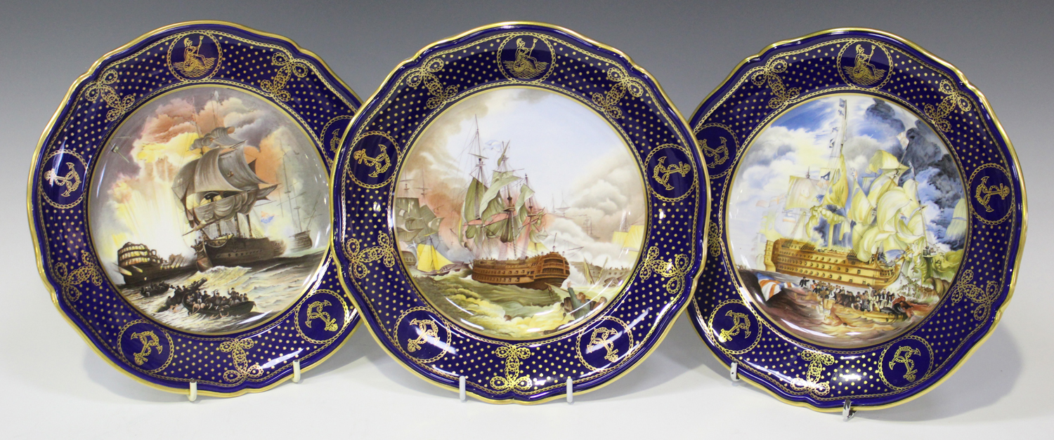 A set of six limited edition Spode 'The Maritime England' plates