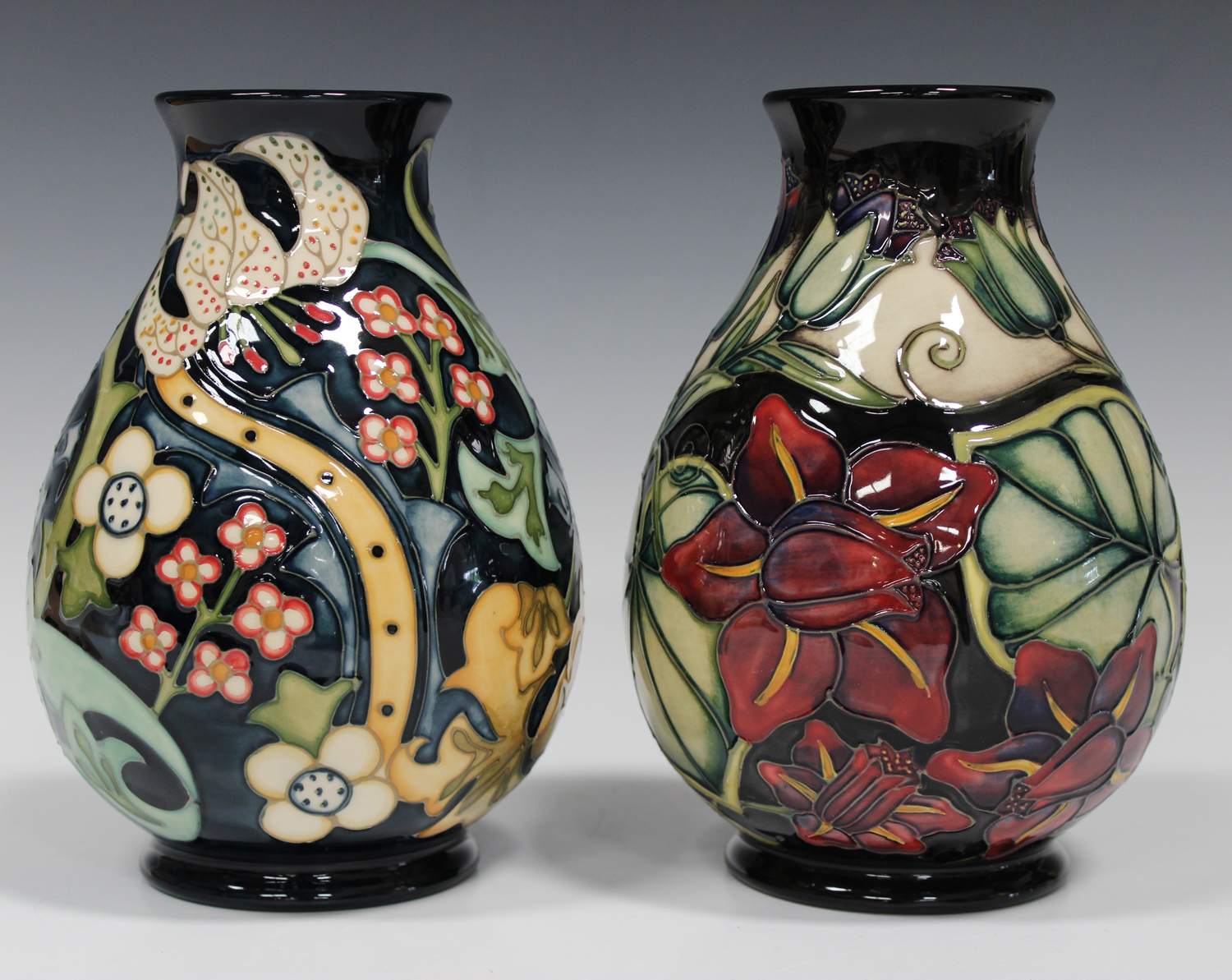 A Moorcroft pottery Golden Lily pattern vase, circa 1993, designed by ...