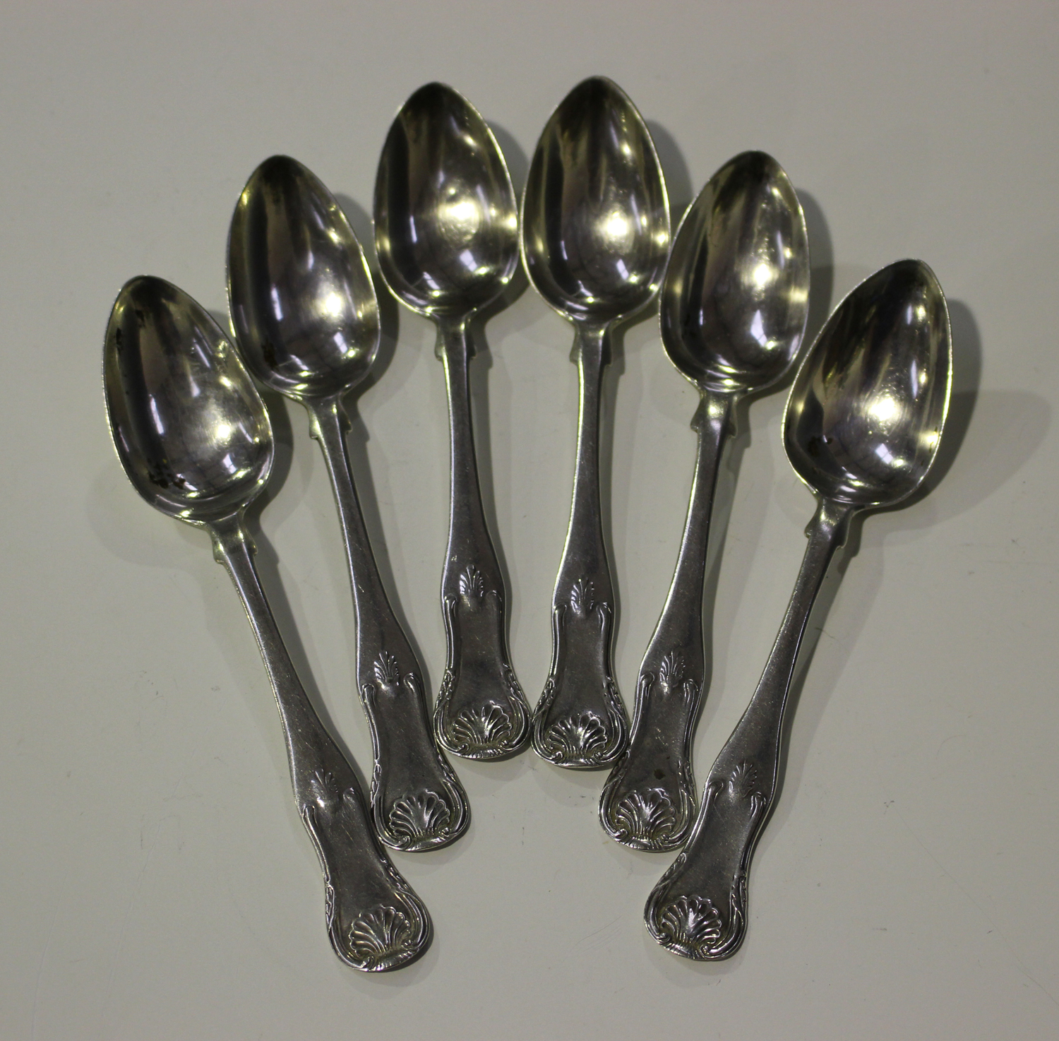 A set of six George III Scottish silver King's pattern teaspoons ...