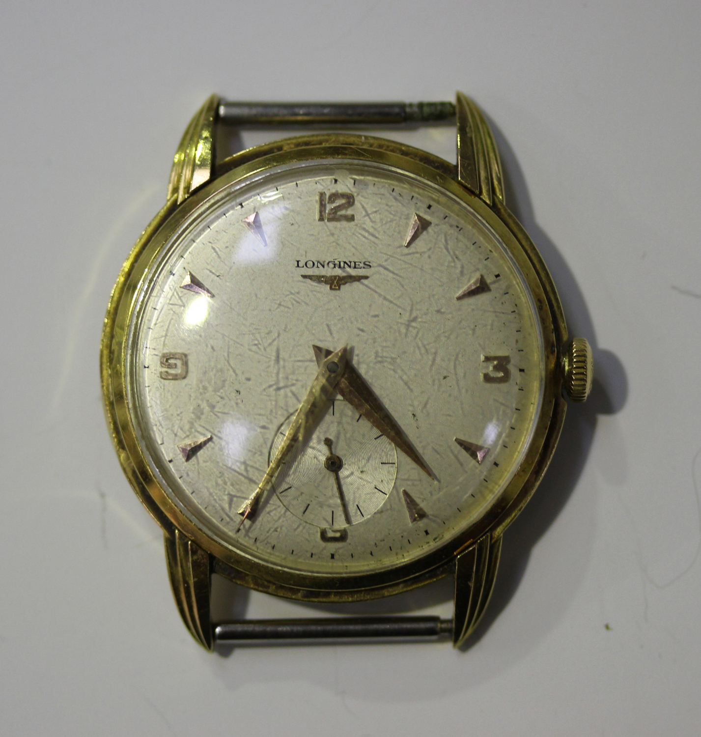 A Longines 18ct gold cased gentleman s wristwatch circa 1954 the