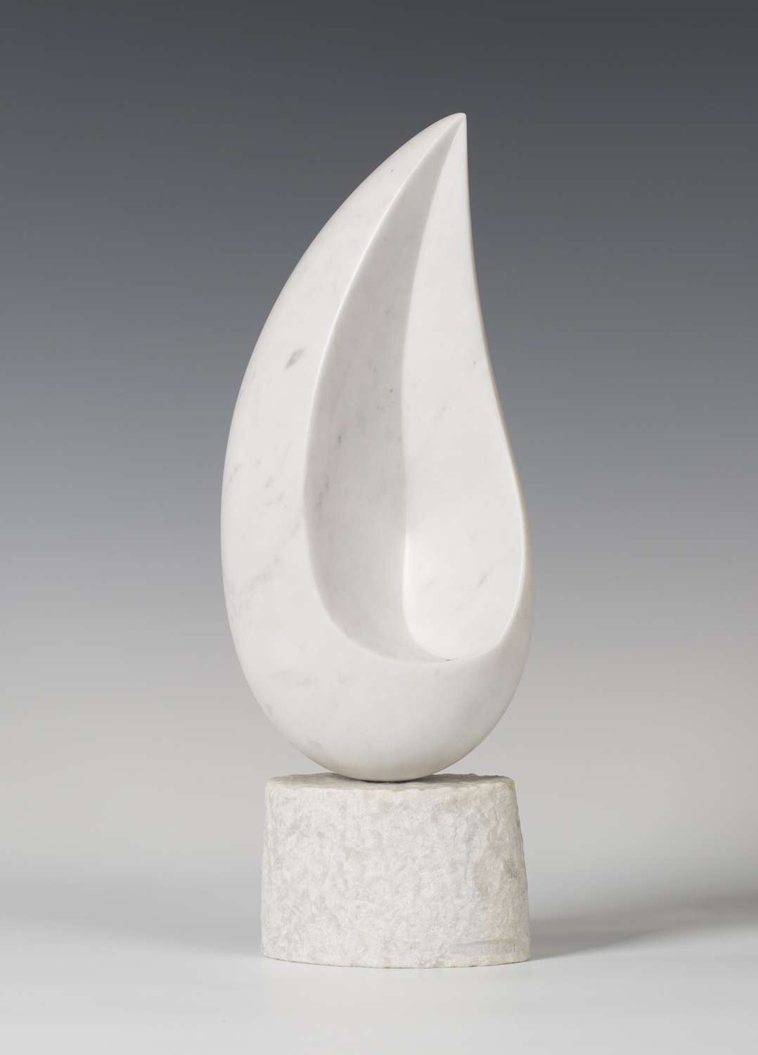 Chris Mitton - Flame, a modern carved Carrara marble sculpture of ...