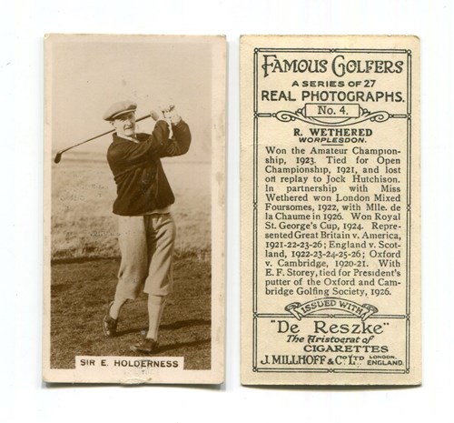 Sold at Auction: Players Cigarettes Golfing Cigarette Card