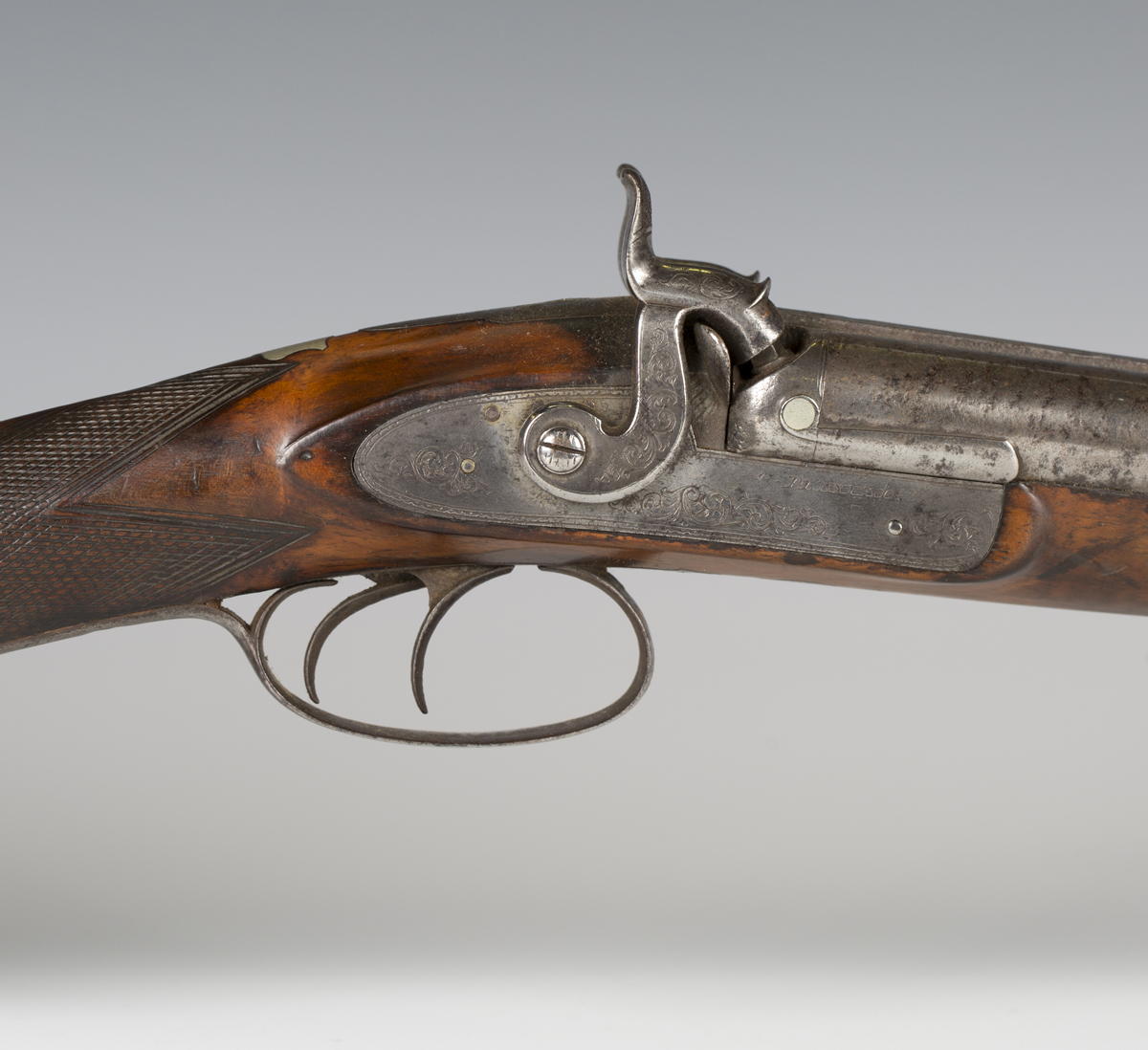 Sold at Auction: Double BBl. Percussion Shotgun