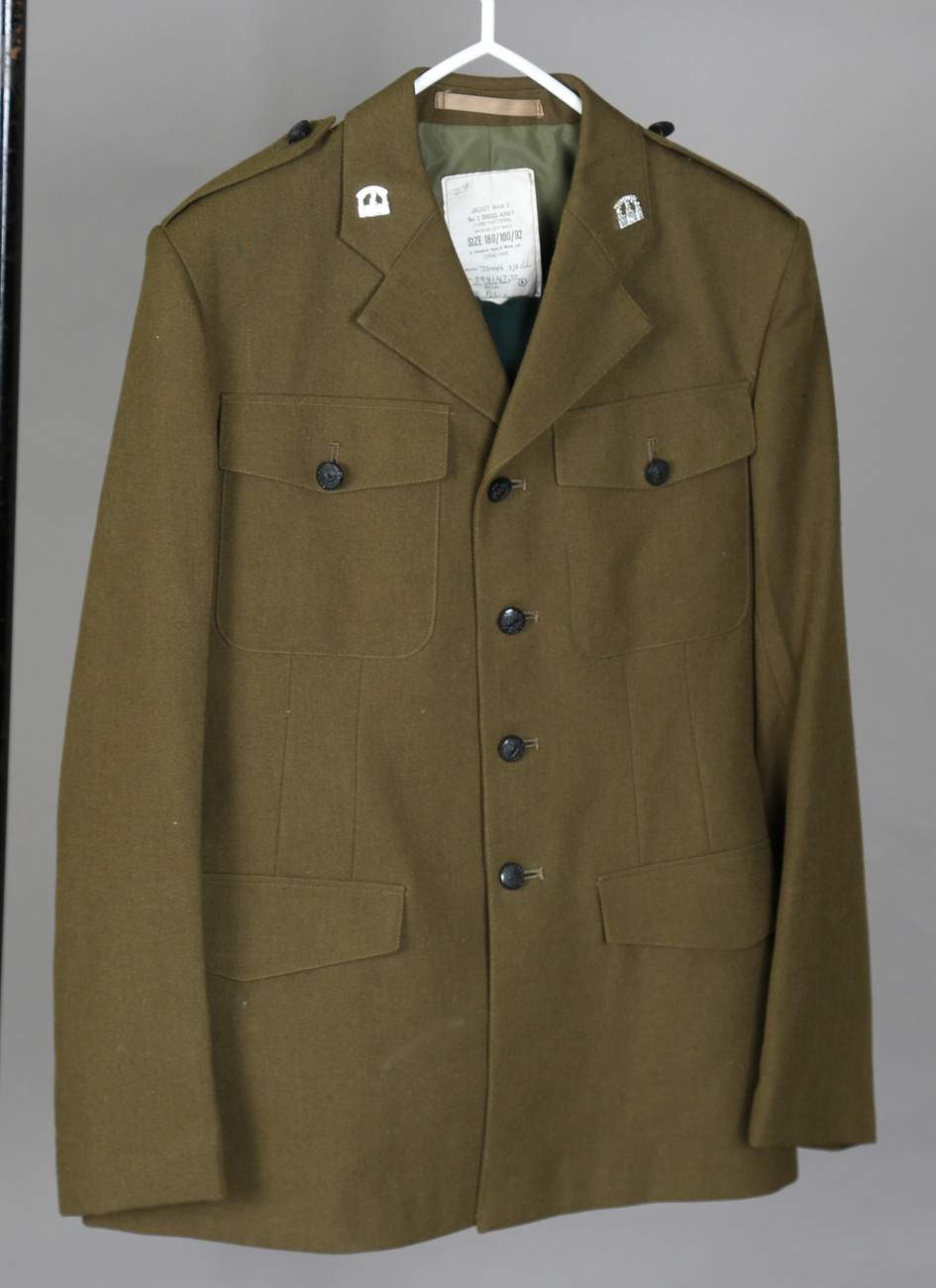 A post-1952 Royal Irish Regiment uniform, comprising parade jacket with ...