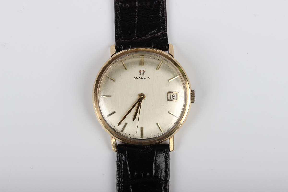 An Omega 9ct gold circular cased gentleman's wristwatch, the signed ...