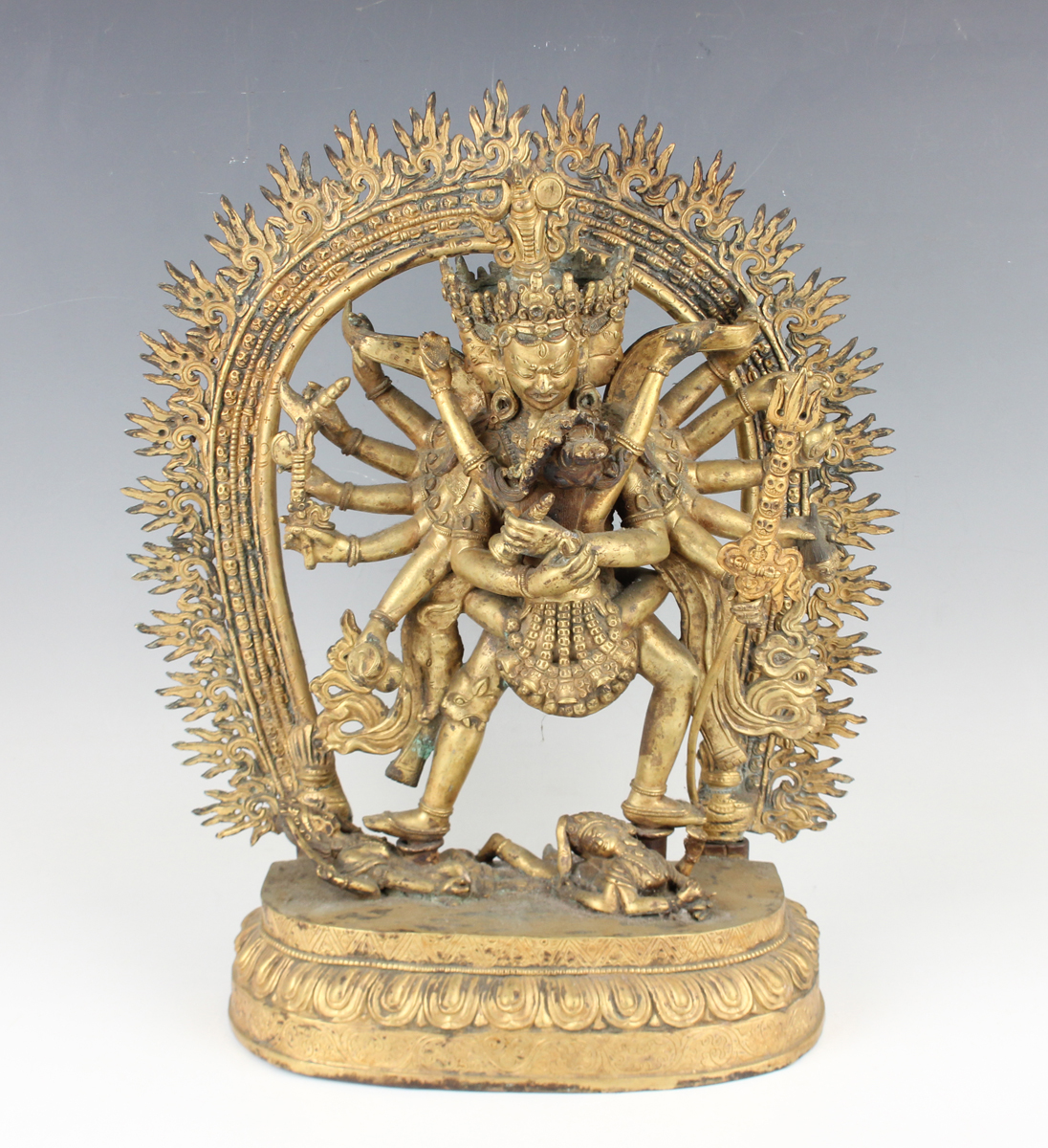 A Sino-Tibetan Gilt Bronze Figure Of Chakrasamvara And His Consort ...